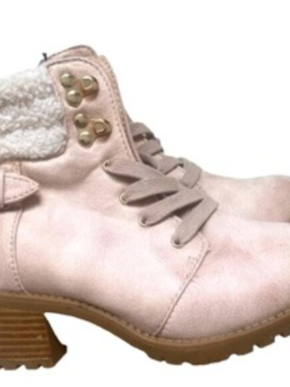 MIA Kids Little Annamaria Zipper Boots Beige Blush Size 3 - Picture 2 of 6